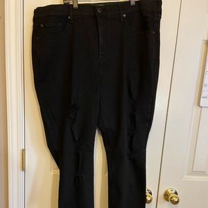 Torrid black distressed jeans size 20s